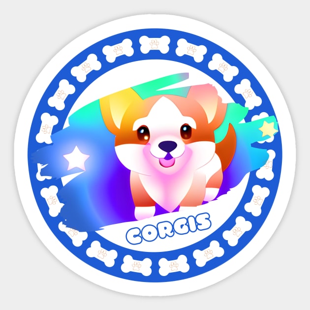 Cute Corgis Sticker by Sanarnos